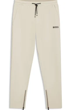 Active Jogginghose aus Stretch-Gabardine mit Reißverschlüssen an den Säumen