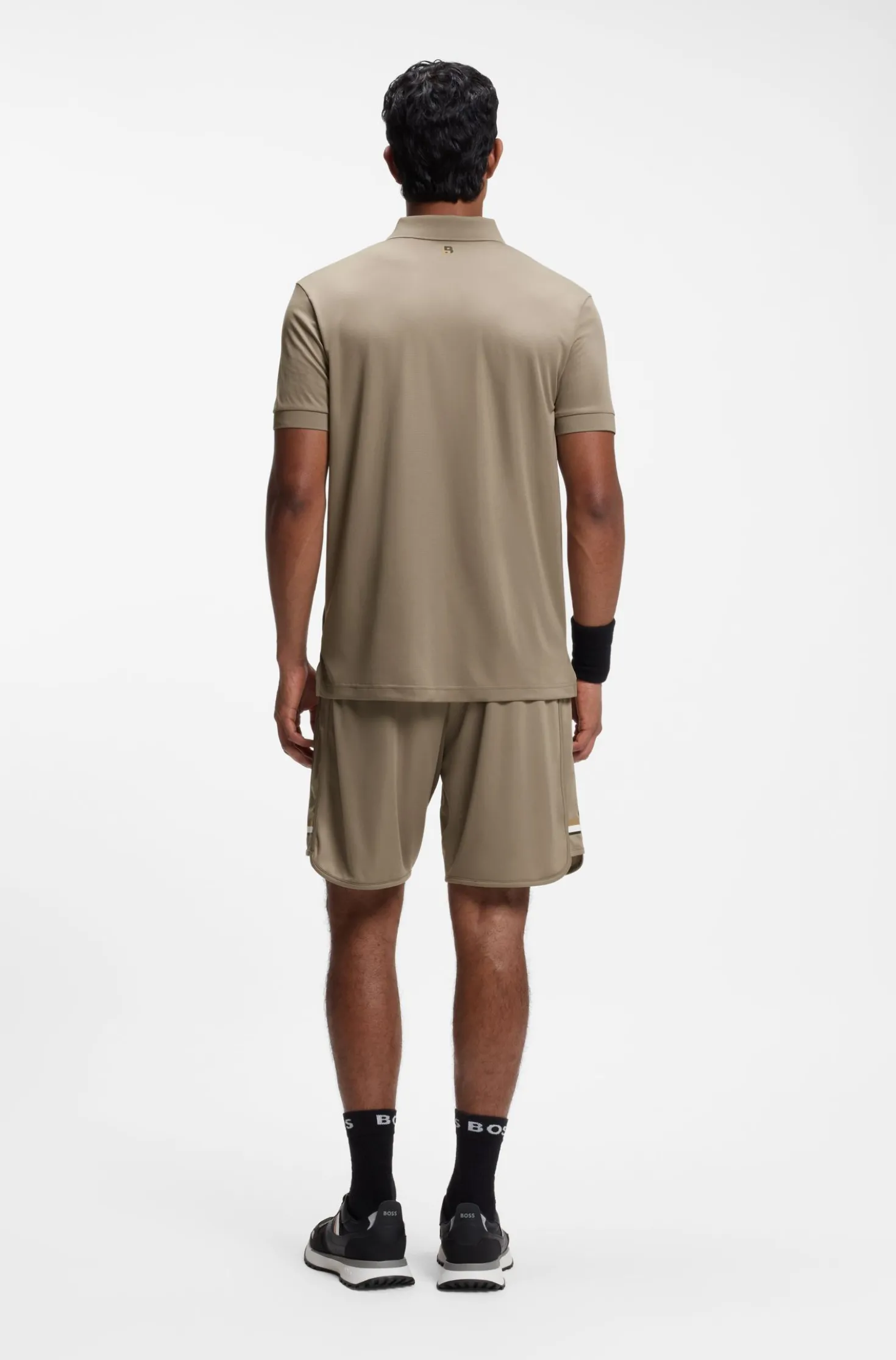 Active schnell trocknendes Poloshirt mit Signature-Streifen