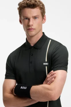 Active schnell trocknendes Poloshirt mit Signature-Streifen