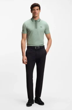 Active Slim-Fit Poloshirt aus feuchtigkeitsregulierender Stretch-Baumwolle