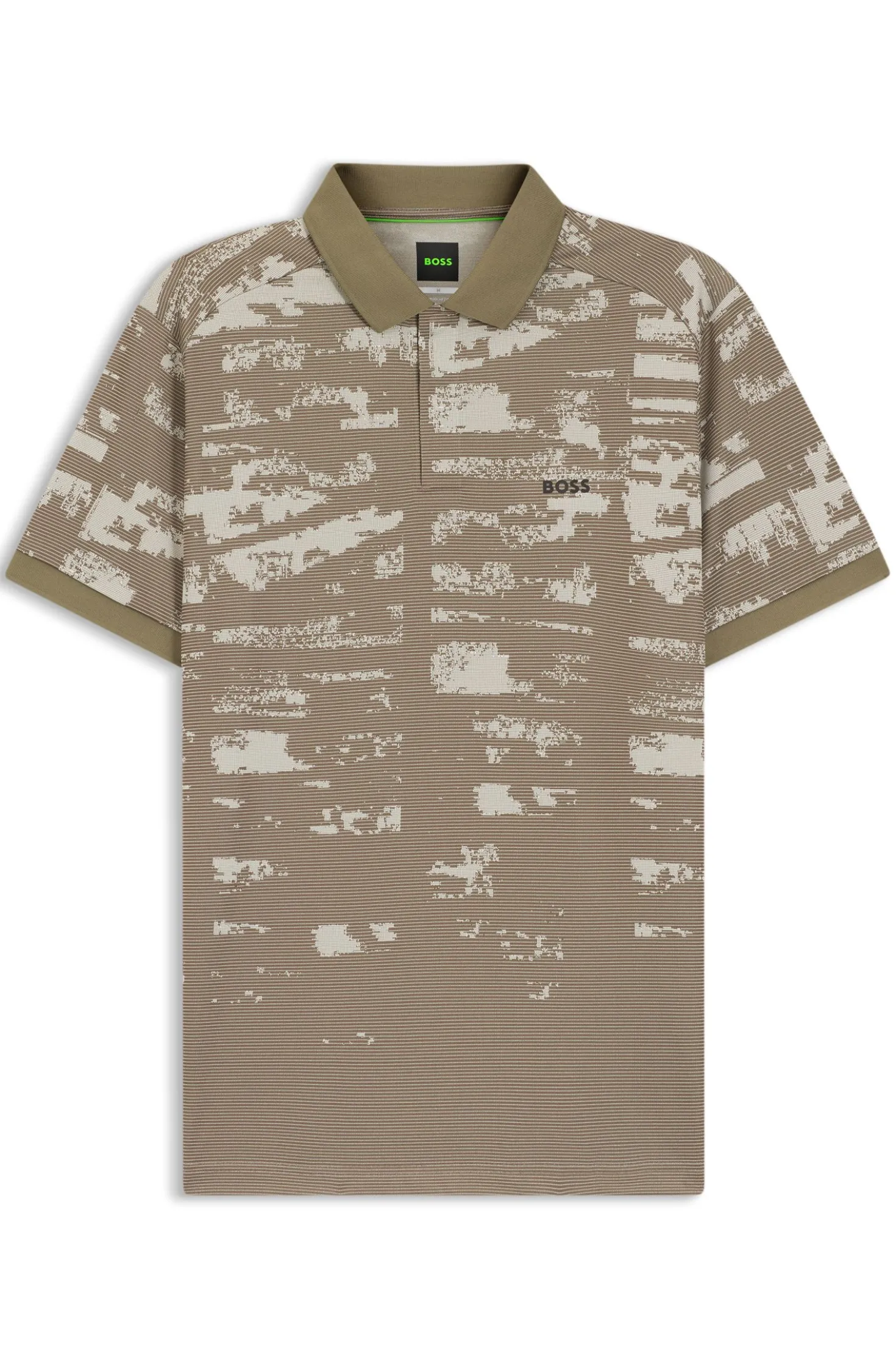Active Slim-Fit Poloshirt mit Jacquard-Muster