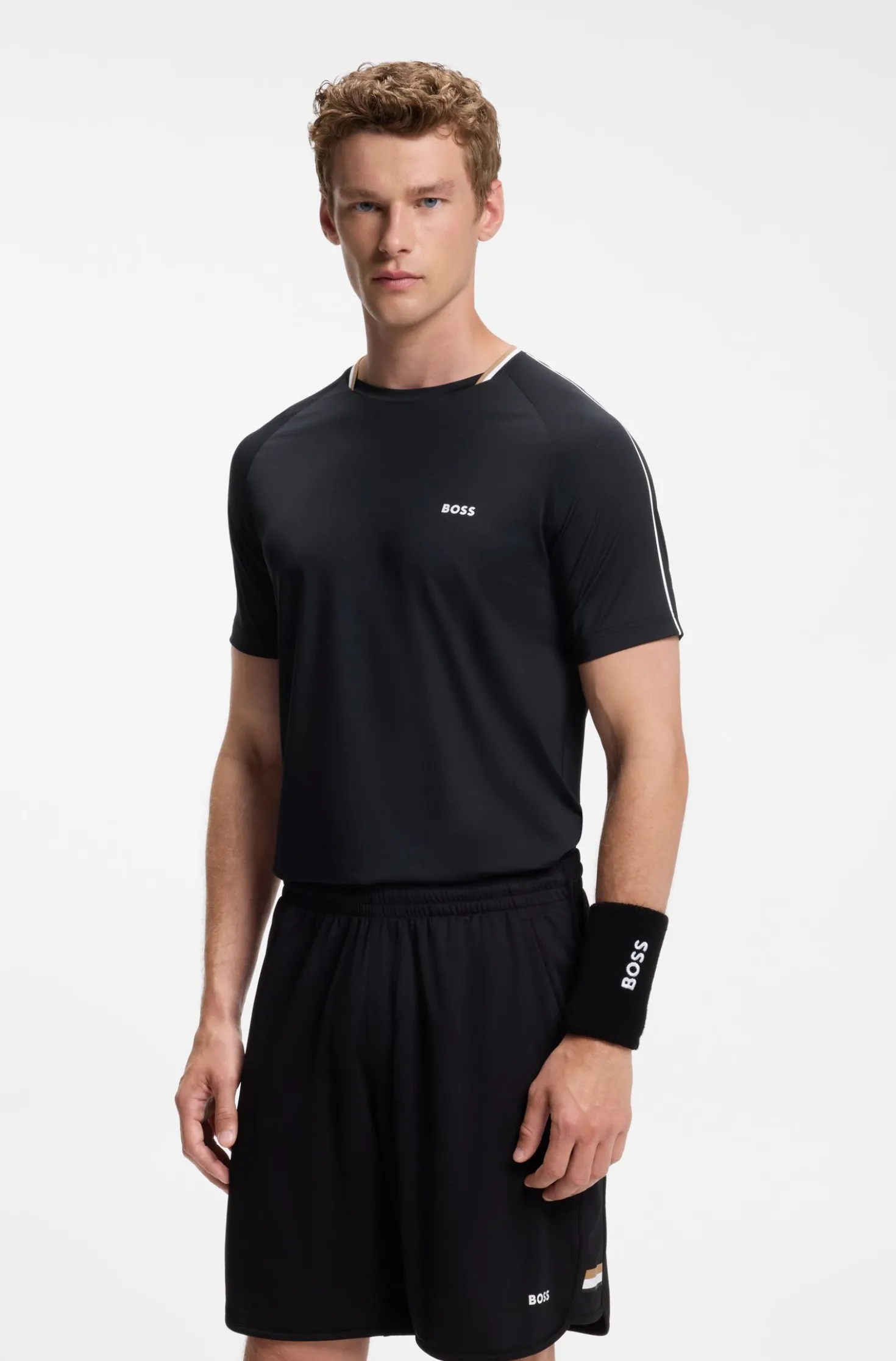 Active Slim-Fit T-Shirt mit Signature-Streifen am Kragen