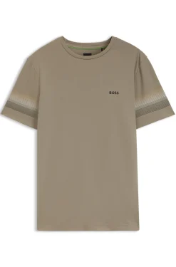 Active Slim-Fit T-Shirt mit Streifen an den Ärmeln