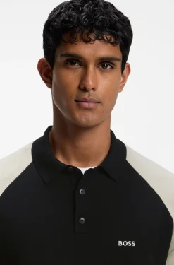 Active Strick-Poloshirt mit Colour-Blocking