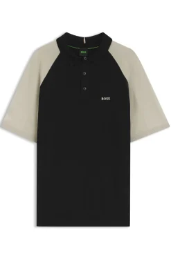 Active Strick-Poloshirt mit Colour-Blocking