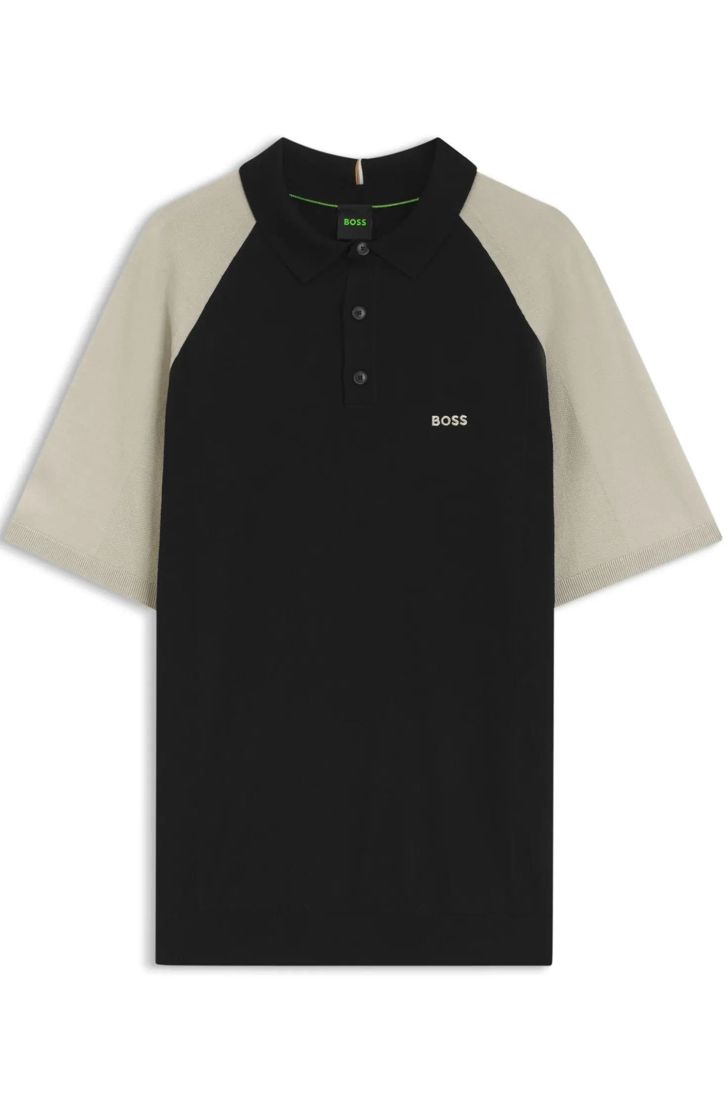 Active Strick-Poloshirt mit Colour-Blocking