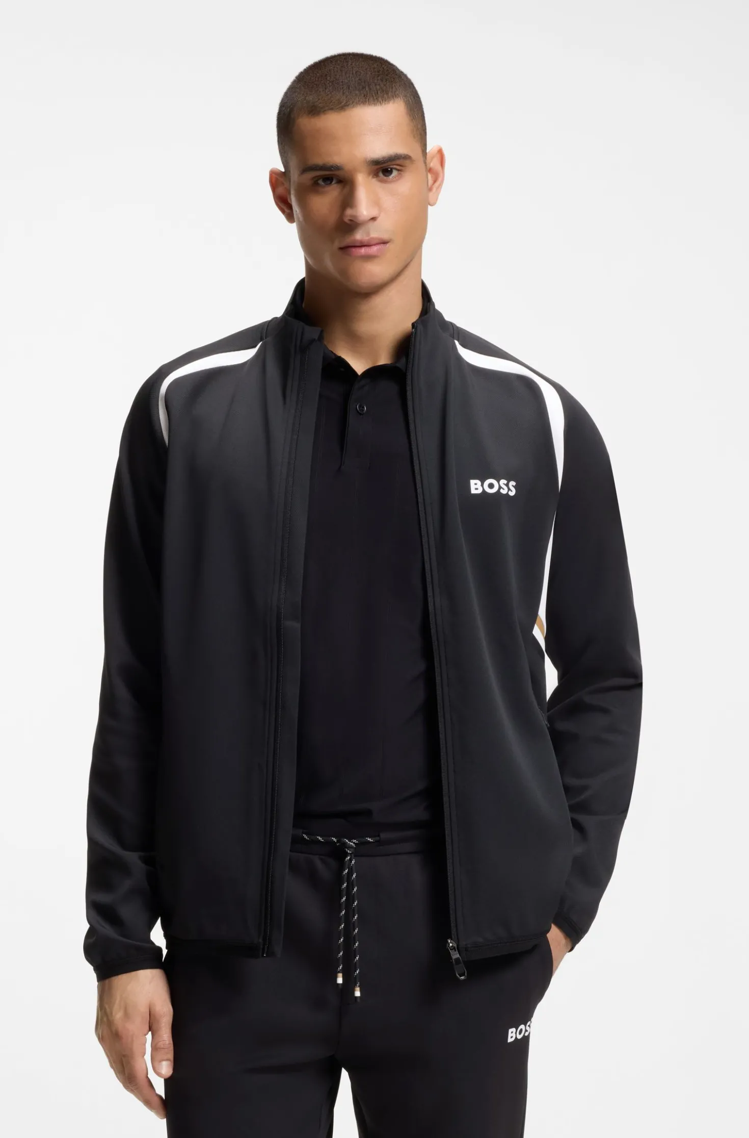 Active Sweatjacke mit Reißverschluss und temperaturausgleichender Performance