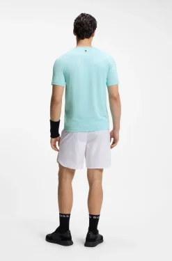 Active T-Shirt aus feuchtigkeitsableitendem Gewebe mit Tennisball-Prägung