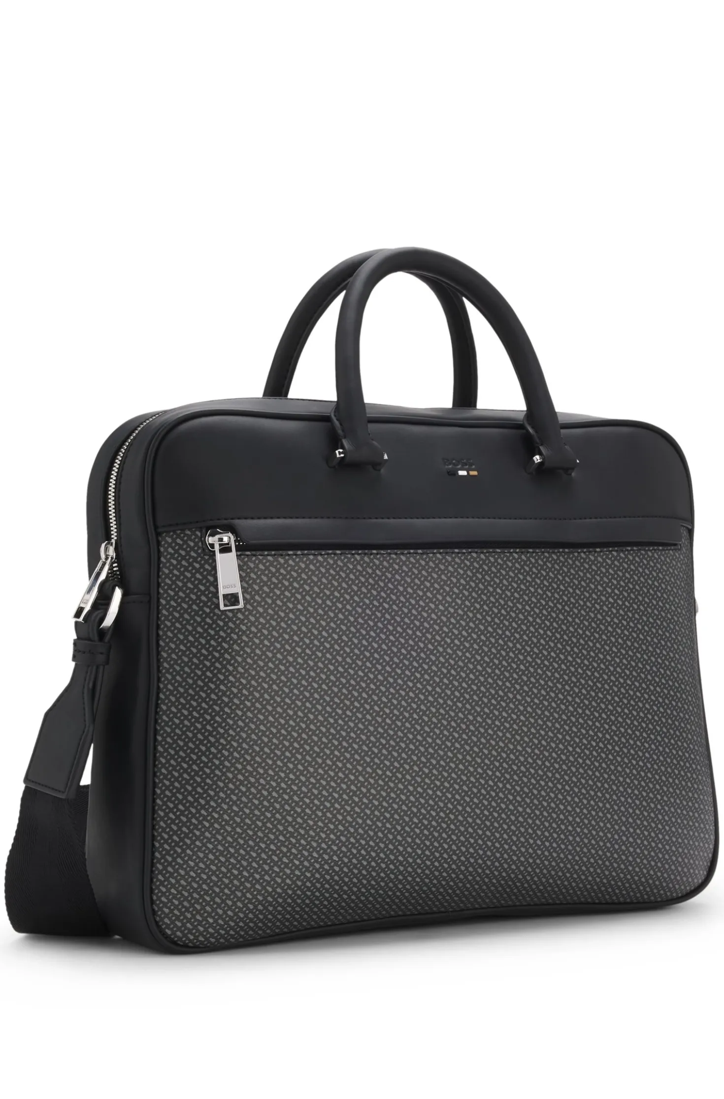 Aktentasche mit Monogramm-Print