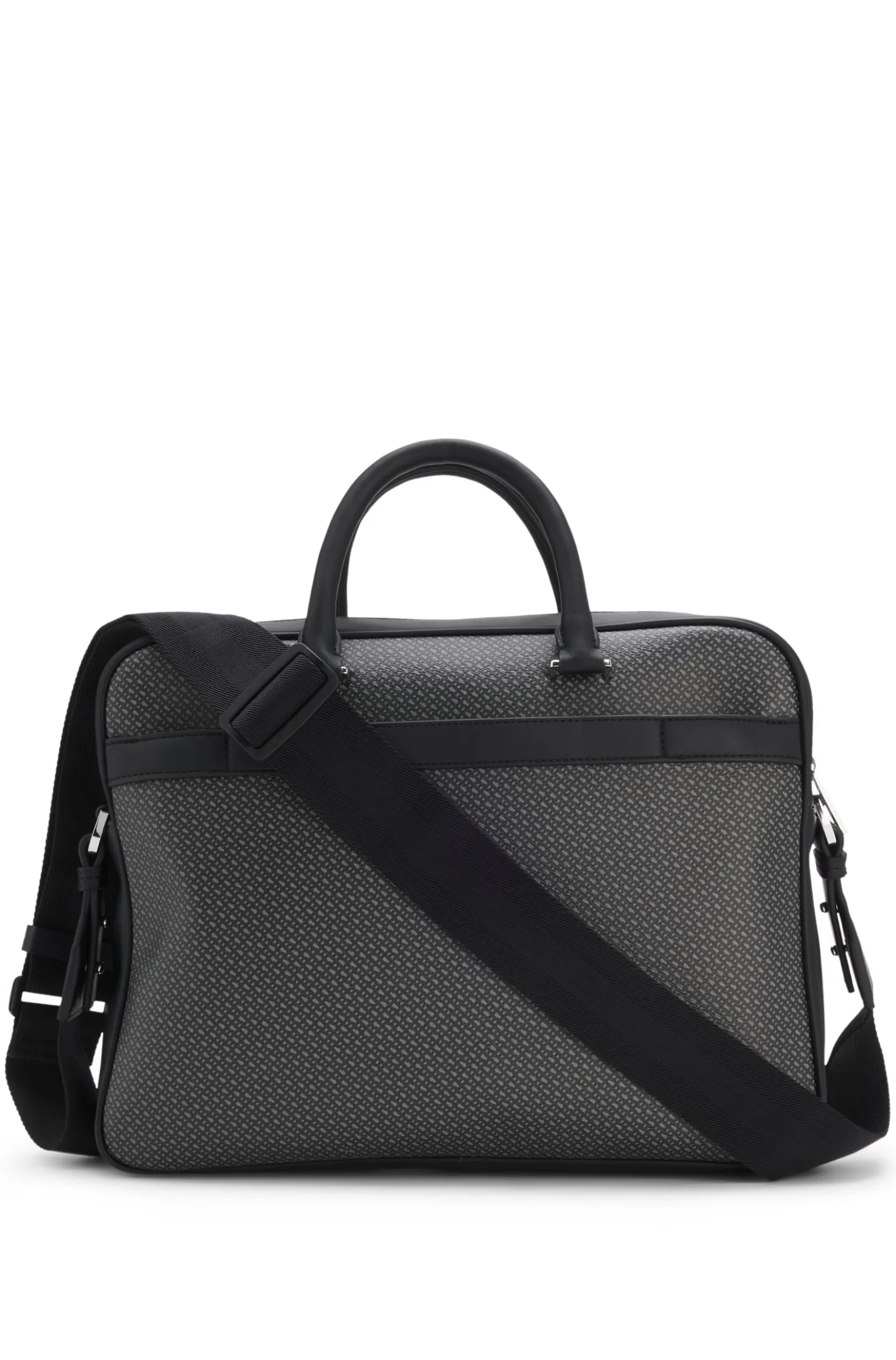 Aktentasche mit Monogramm-Print