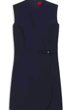 A-Linien-Kleid mit Logo-Schleife