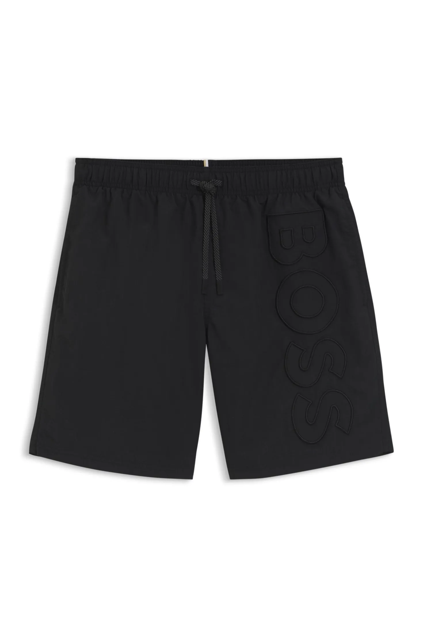 Badeshorts mit 3D-Logo-Stickerei