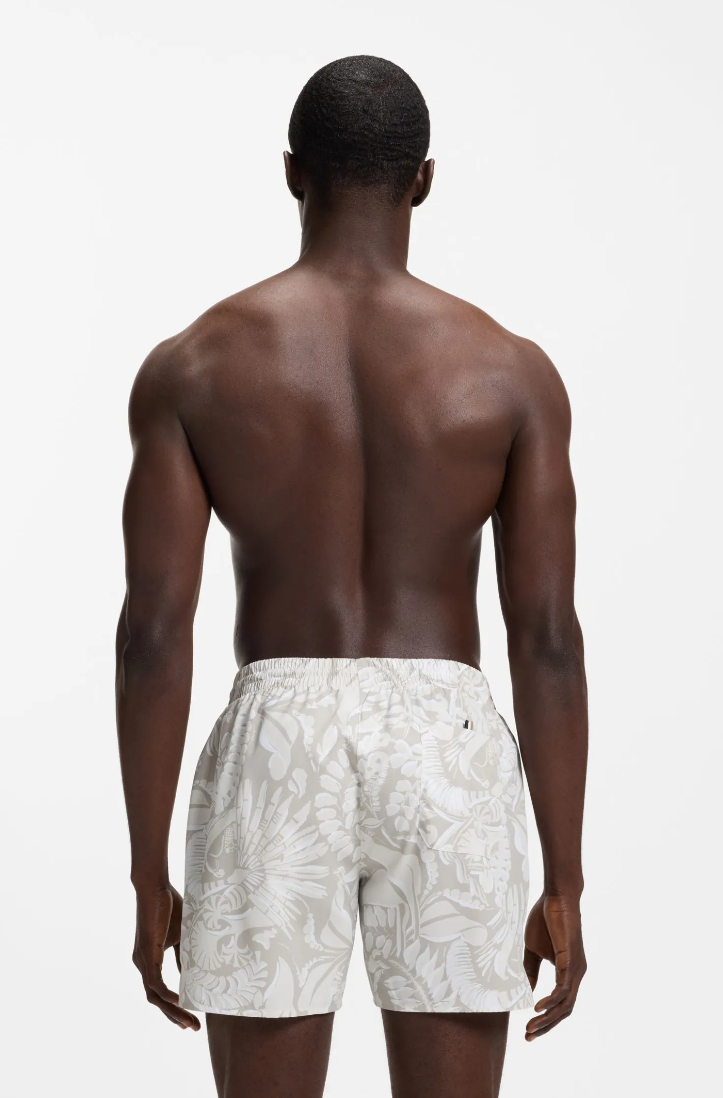 Badeshorts mit durchgehendem Print