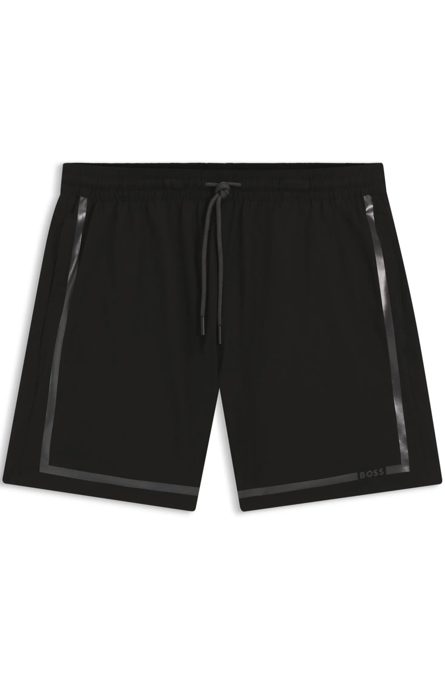 Badeshorts mit Logo-Streifen-Print