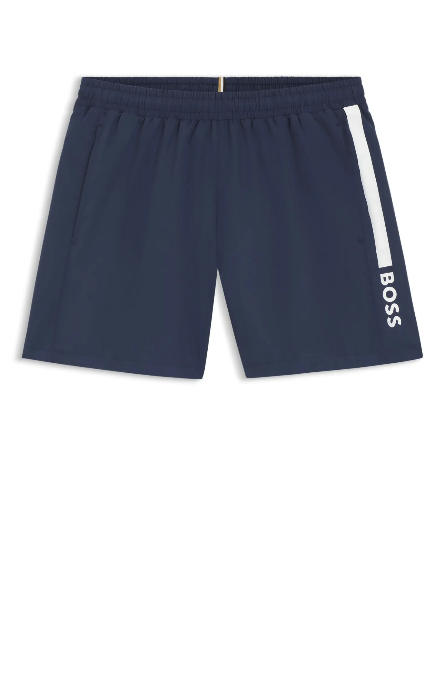 Badeshorts mit Streifen und Logo