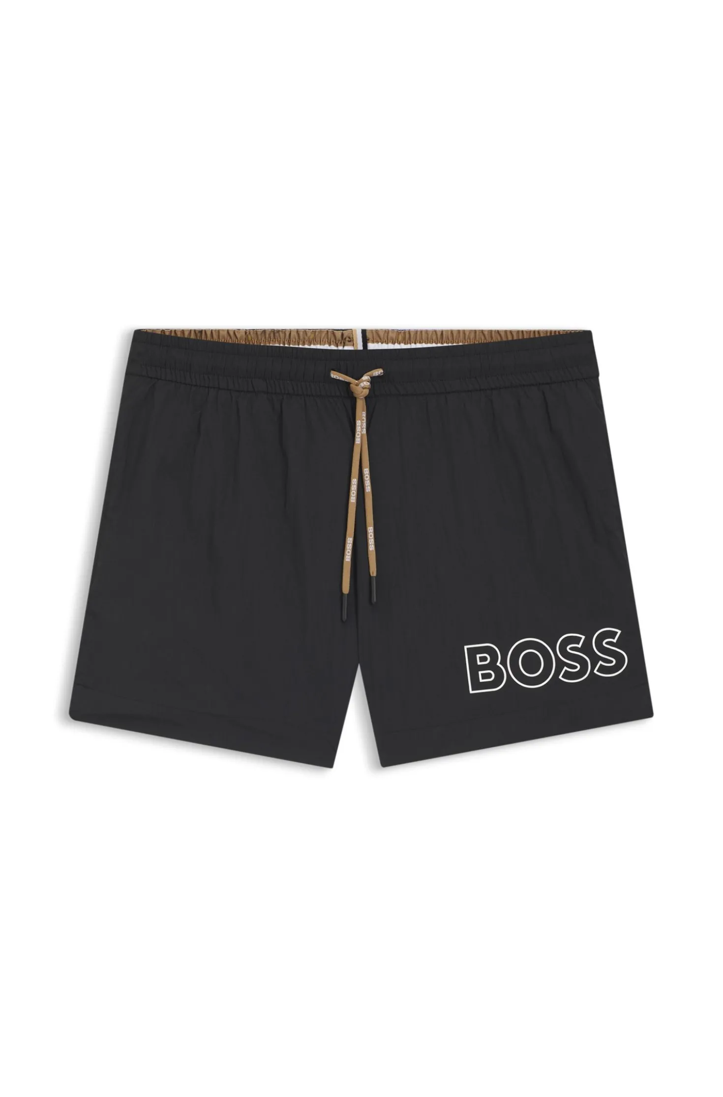 Badeshorts mit Umriss-Logo-Print