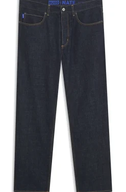 Baggy-Fit Jeans aus dunkelblauem Denim mit Rinse-Waschung