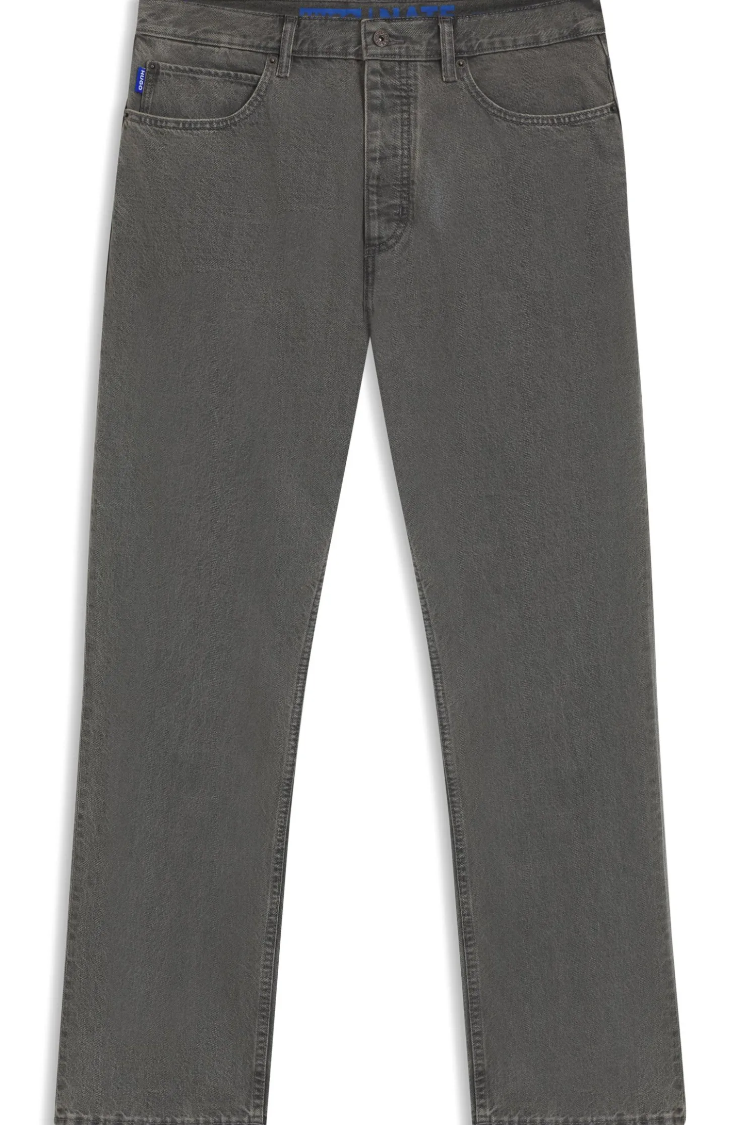 Baggy-Fit Jeans aus grauem Denim