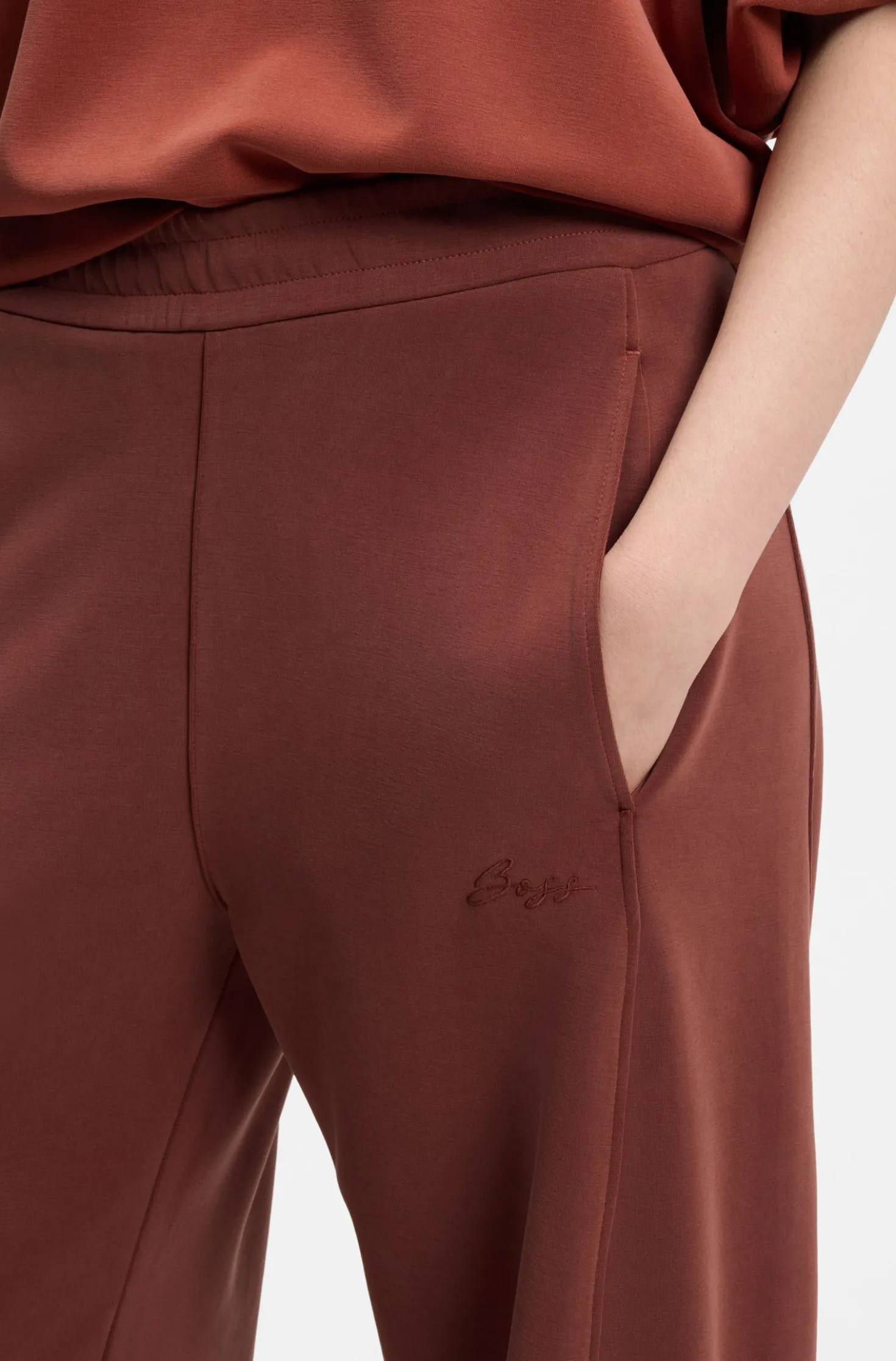 Balloon-Fit Jogginghose mit Logo-Stickerei