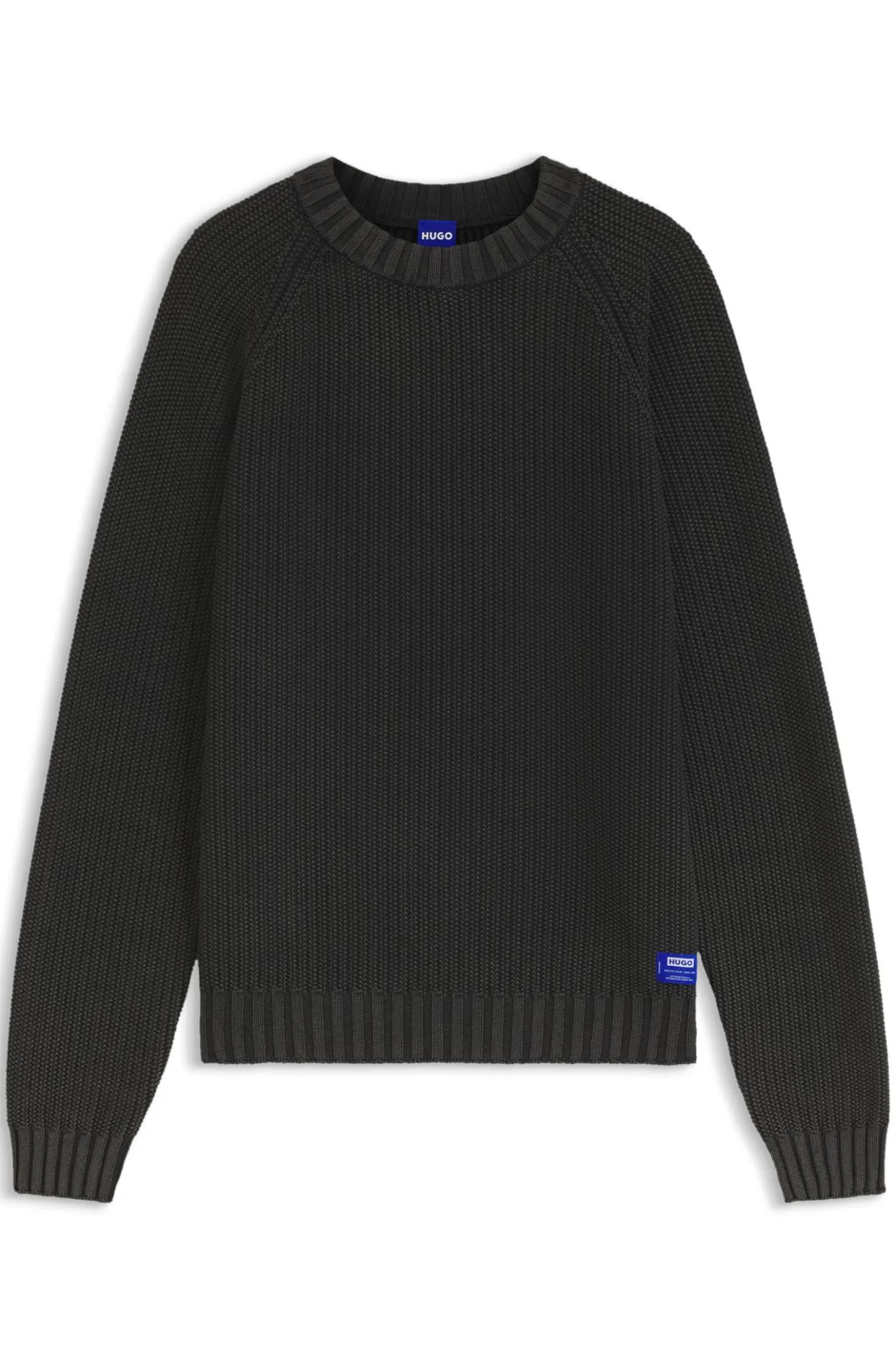 Baumwollpullover mit Ripp-Struktur