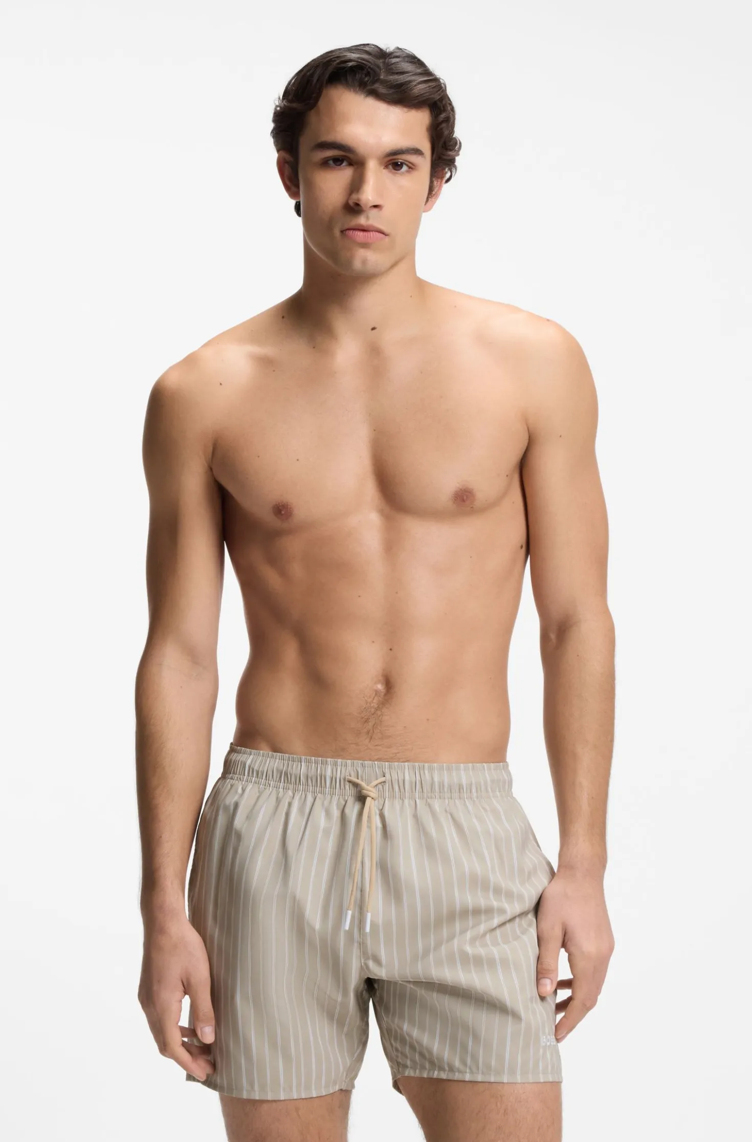 Bedruckte Badeshorts aus schnell trocknendem Gewebe