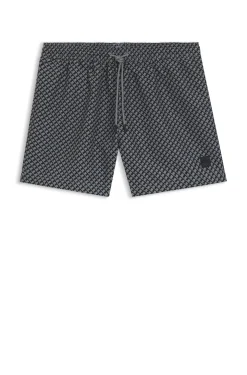 Bedruckte Badeshorts mit Logo-Badge