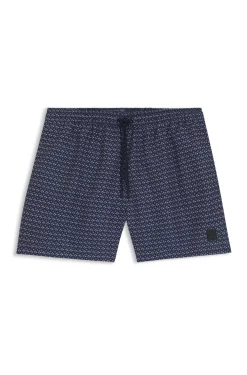 Bedruckte Badeshorts mit Logo-Badge