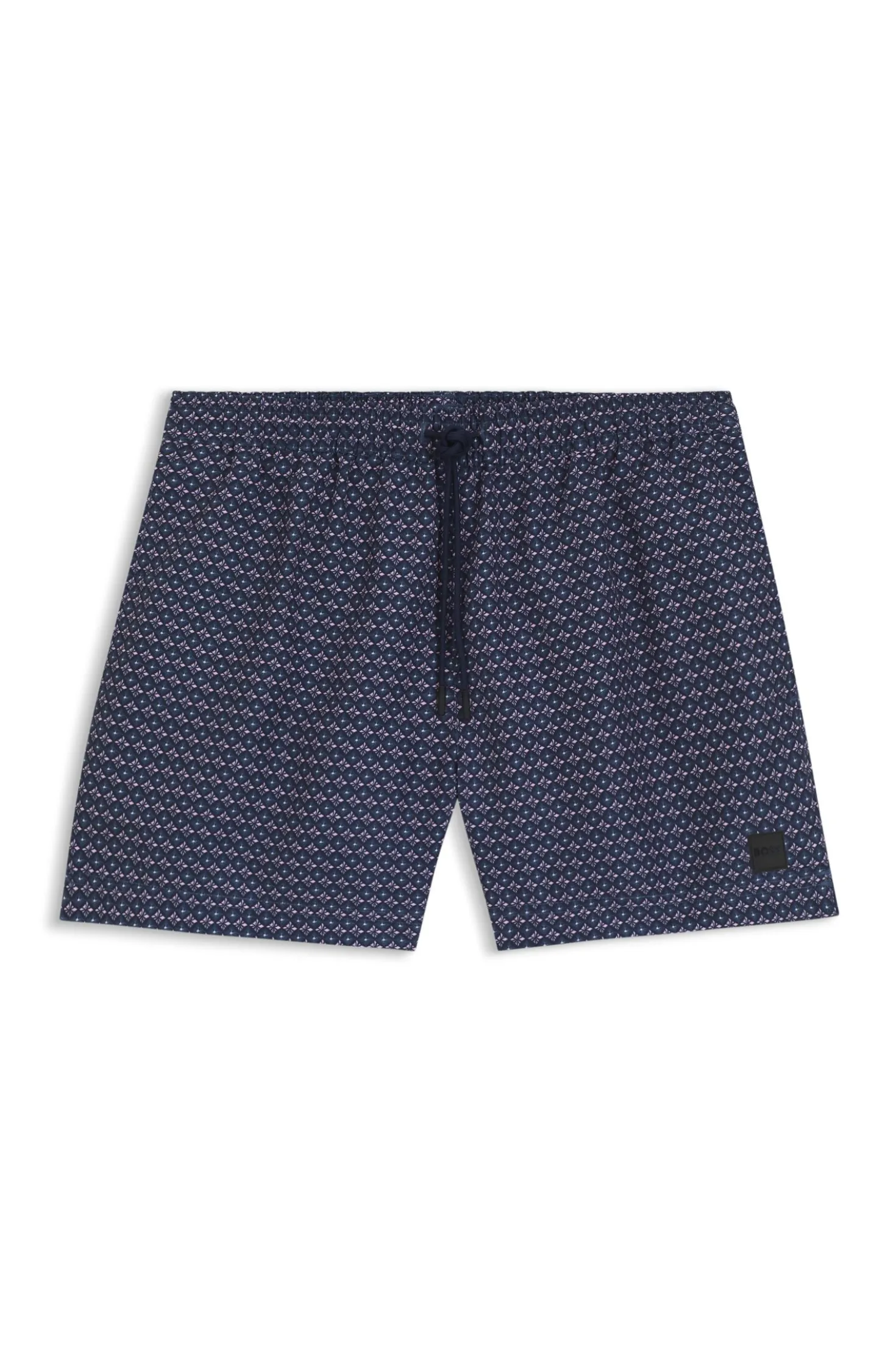 Bedruckte Badeshorts mit Logo-Badge