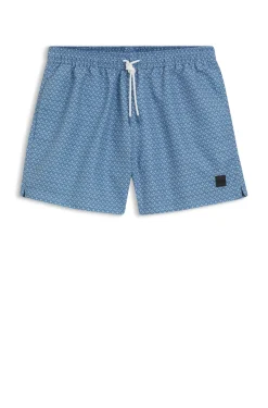 Bedruckte Badeshorts mit Logo-Badge