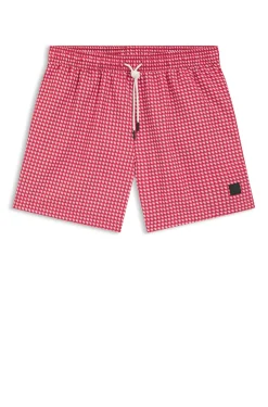 Bedruckte Badeshorts mit Logo-Badge