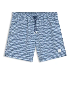 Bedruckte Badeshorts mit Logo-Badge