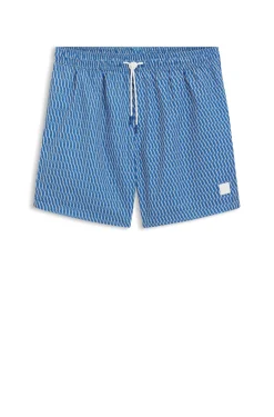 Bedruckte Badeshorts mit Logo-Badge