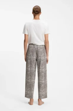 Bedruckte Pyjama-Hose aus Stretch-Modal und Baumwolle
