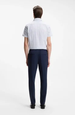 Bedrucktes Slim-Fit Hemd aus funktionalem Stretch-Jersey
