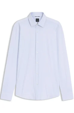 Bedrucktes Slim-Fit Hemd aus funktionalem Stretch-Jersey