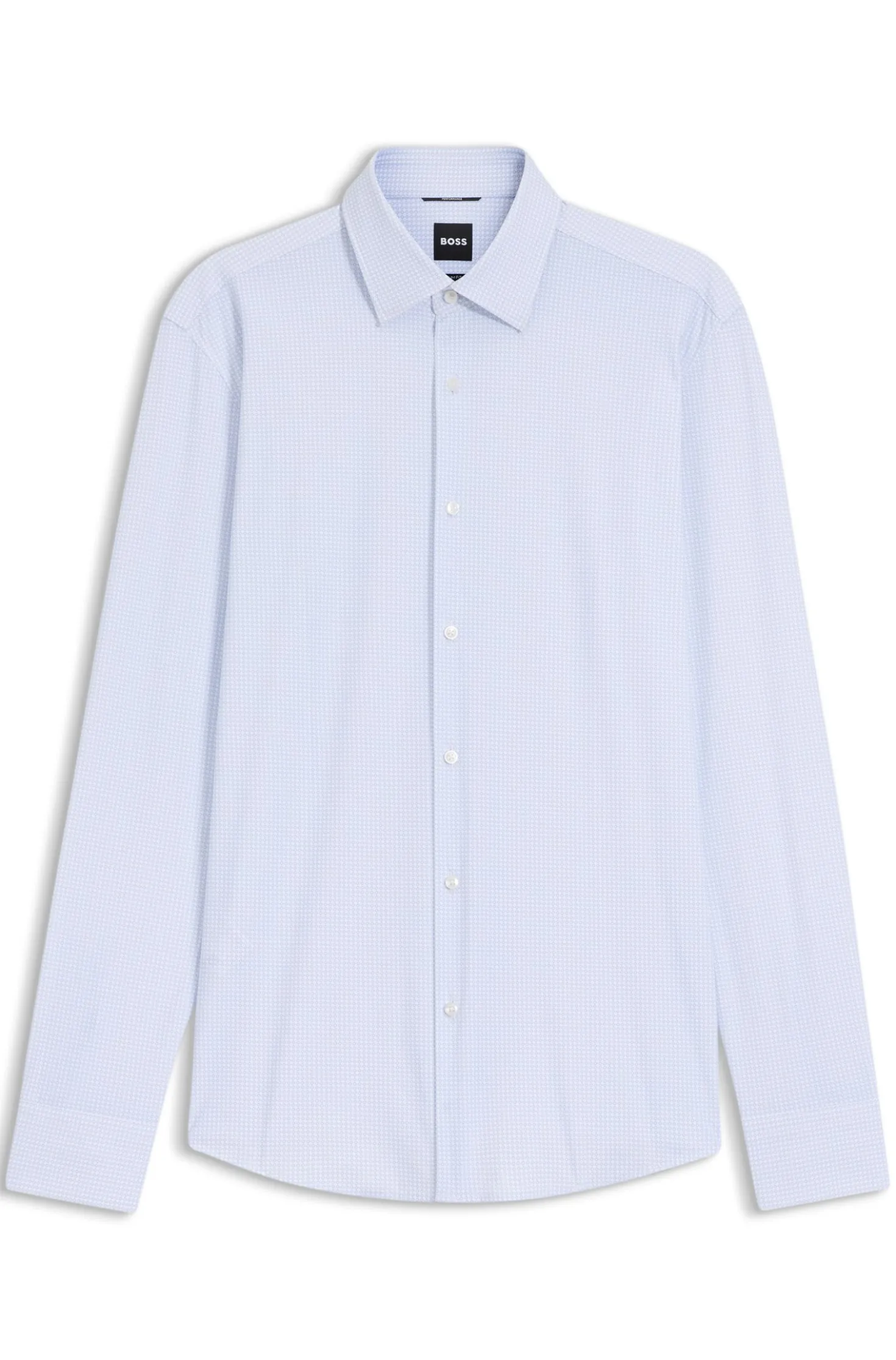 Bedrucktes Slim-Fit Hemd aus funktionalem Stretch-Jersey