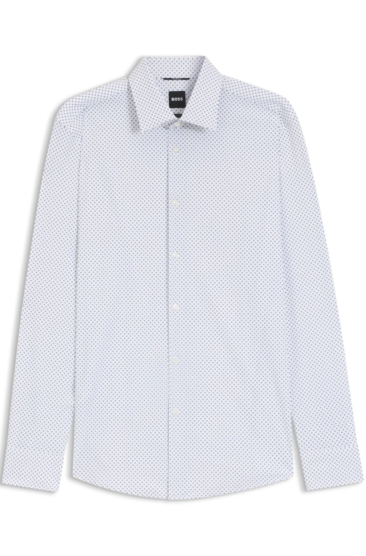 Bedrucktes Slim-Fit Hemd aus Performance-Stretch-Gewebe
