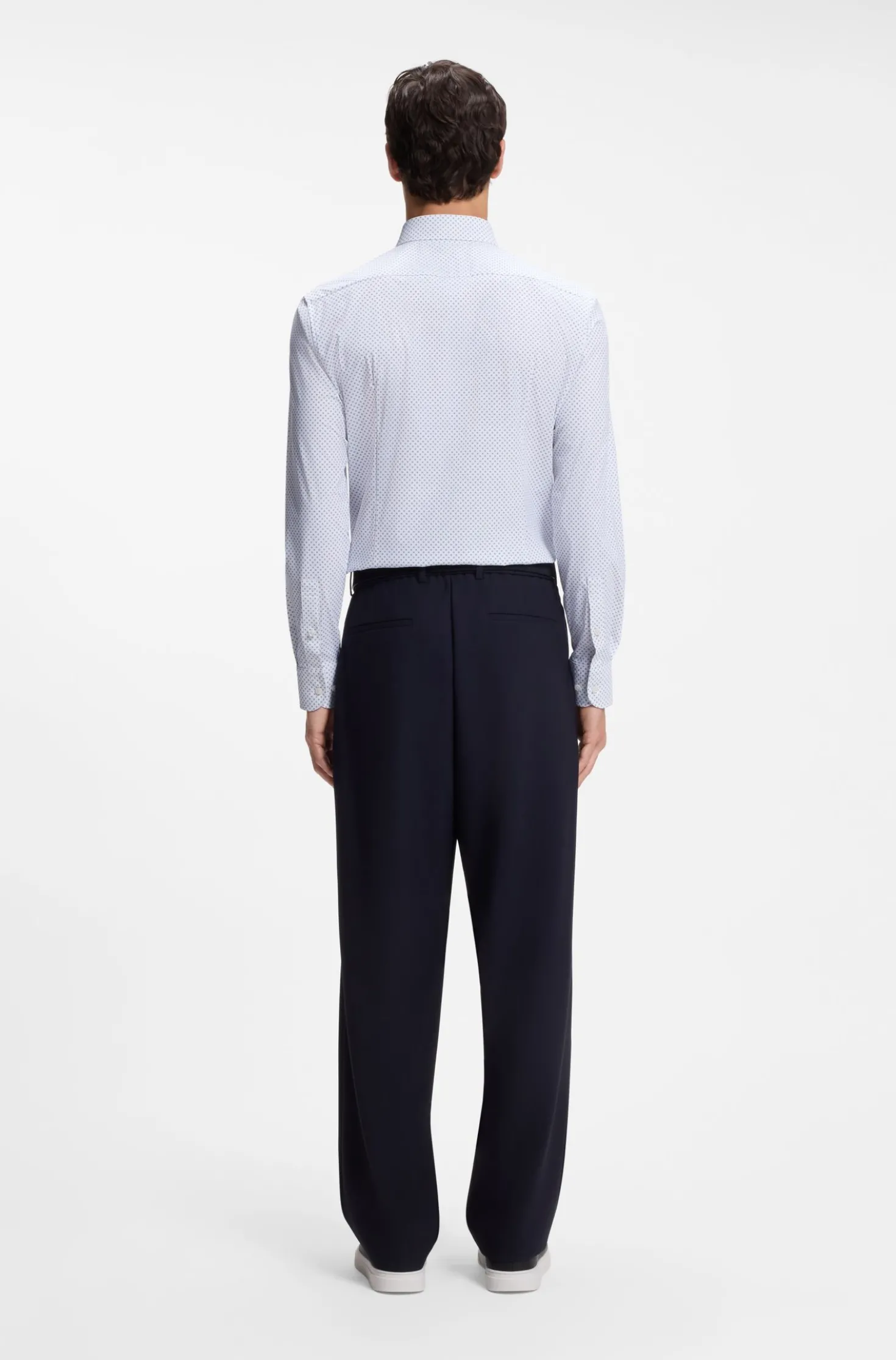 Bedrucktes Slim-Fit Hemd aus Performance-Stretch-Gewebe
