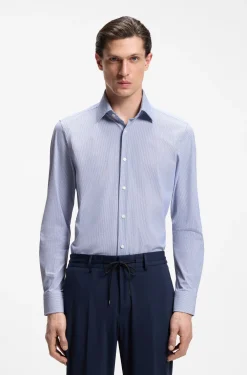 Bedrucktes Slim-Fit Hemd aus Performance-Stretch-Gewebe