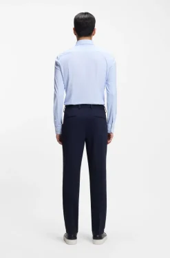 Bedrucktes Slim-Fit Hemd aus Performance-Stretch-Jersey