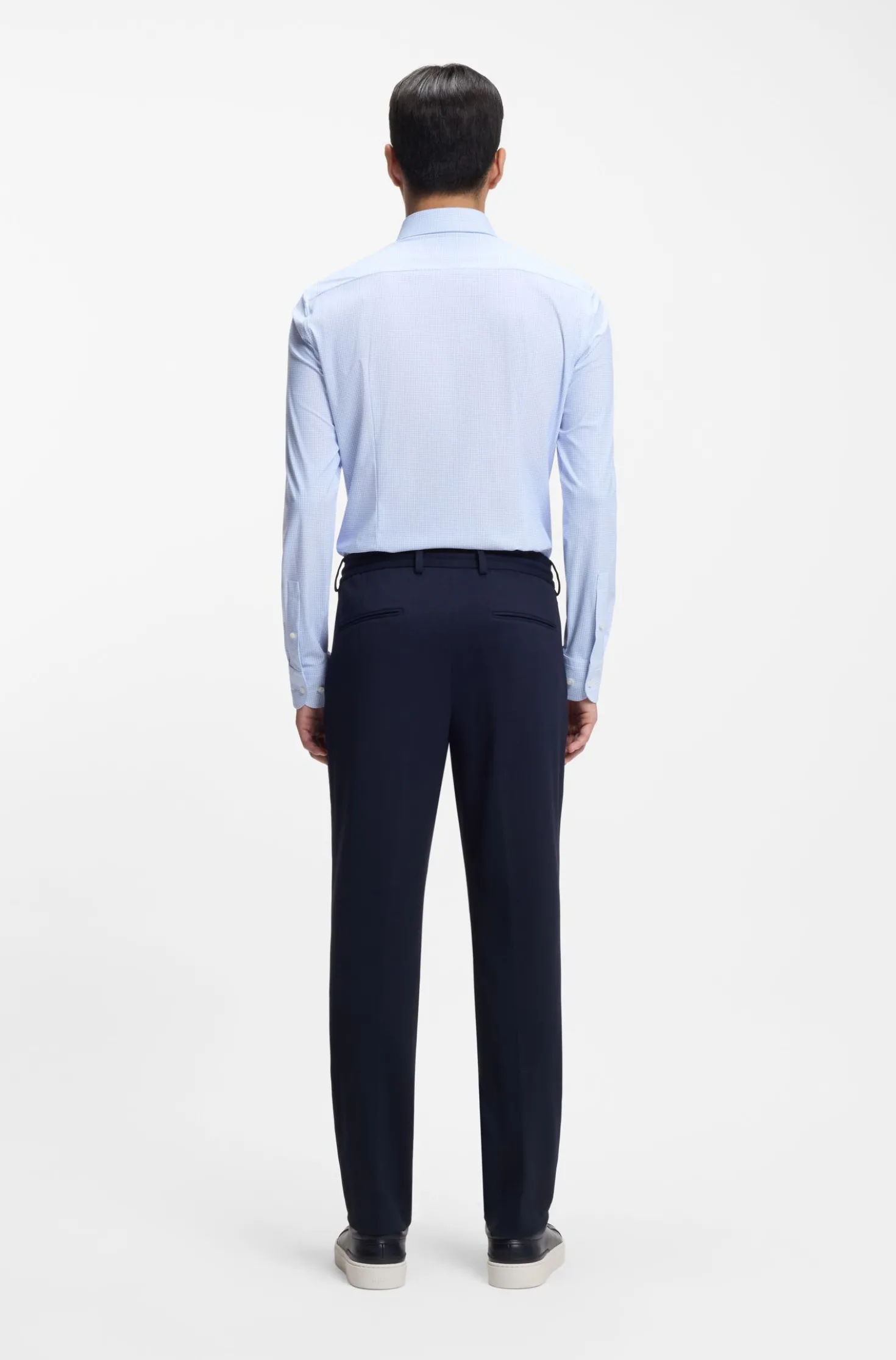Bedrucktes Slim-Fit Hemd aus Performance-Stretch-Jersey