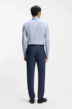 Bedrucktes Slim-Fit Hemd aus Stretch-Baumwolle