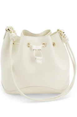 Beuteltasche aus Kunstleder mit zwei Riemchen
