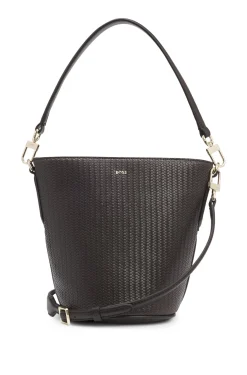 Beuteltasche mit Flechtoptik und Double-B-Monogramm