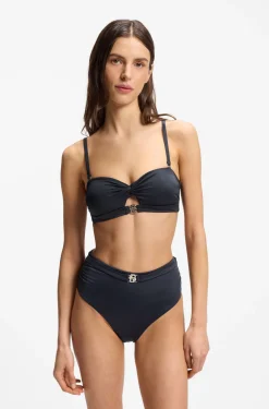 Bikinihose mit hohem Bund und Double-B-Monogramm