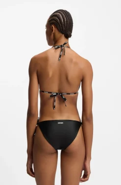 Bikinihose mit Logo-Bändern