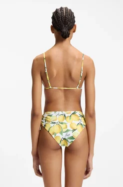 Bikinihose mit Print und Stack-Logo-Detail