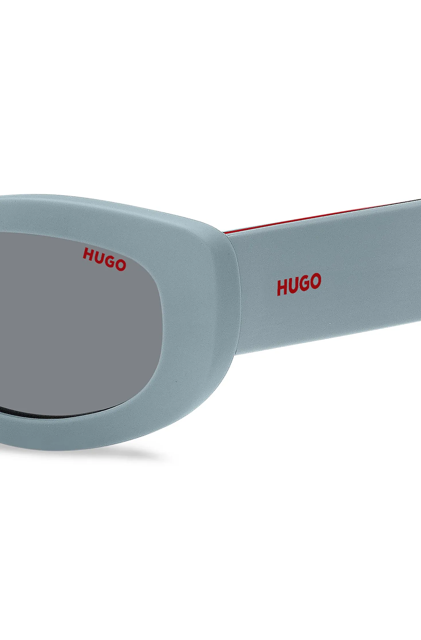 Blaue Sonnenbrille mit Logo-Bügeln