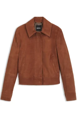 Blouson aus Wildleder mit verdecktem Reißverschluss