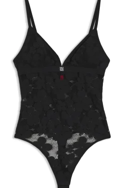Body aus floraler Spitze mit Stack-Logo